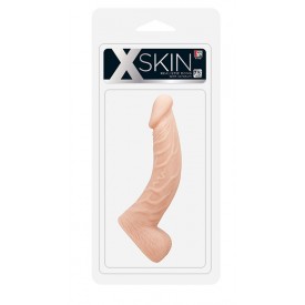 Телесный фаллоимитатор с ярко выраженным венозным узором XSKIN 7.5 PVC DONG - 19 см.