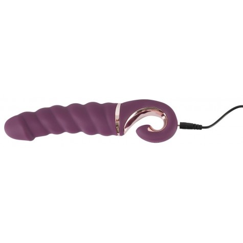 Фиолетовый вибратор Shaking Vibrator - 21 см.